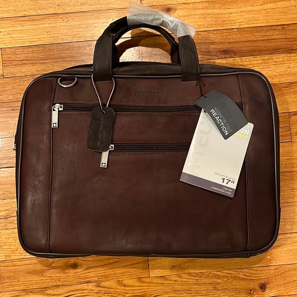 Brown leather lap top case